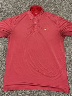 Masters Tech Men's Red Striped Masters Polo